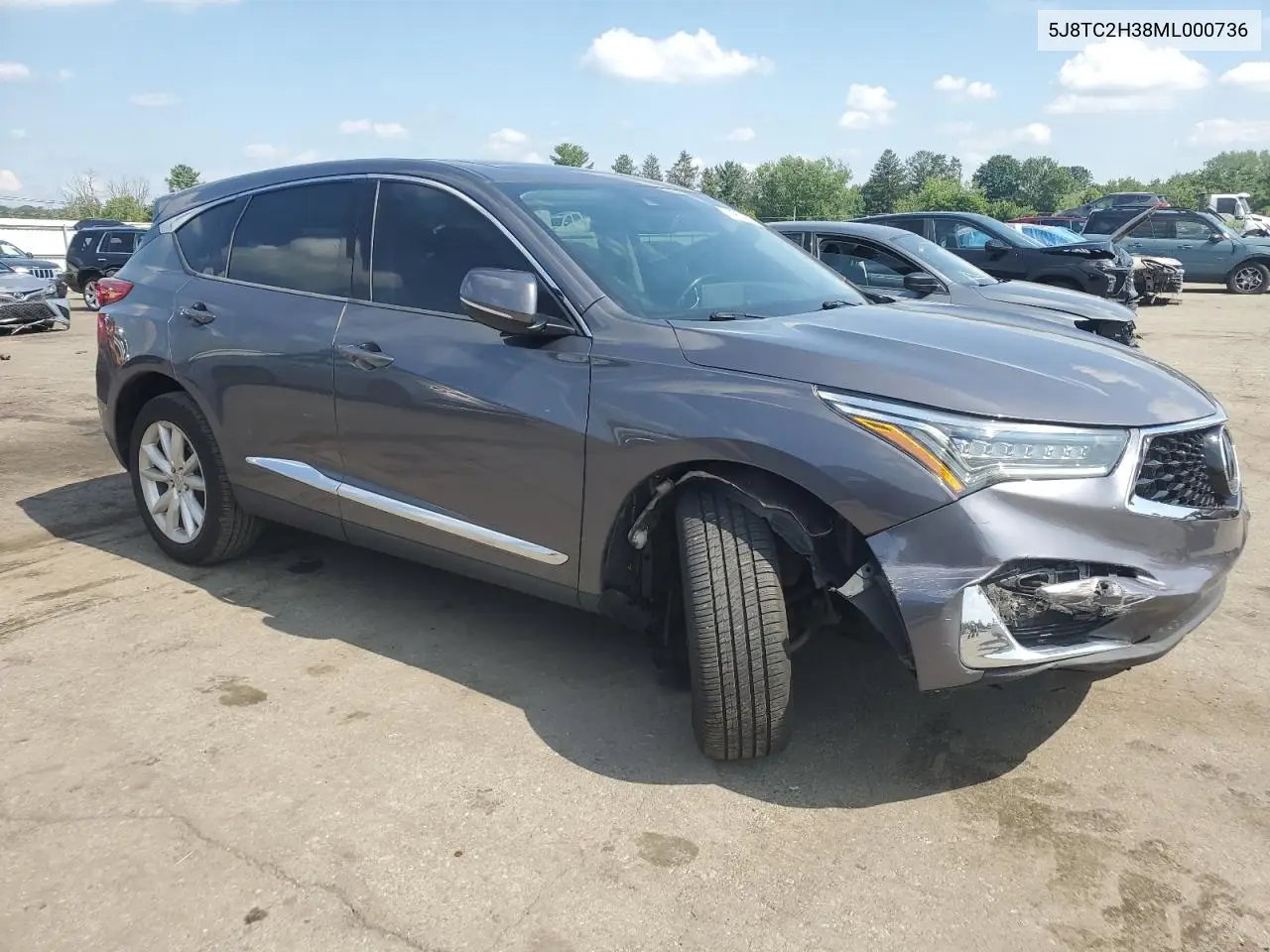 2021 Acura Rdx VIN: 5J8TC2H38ML000736 Lot: 63932215