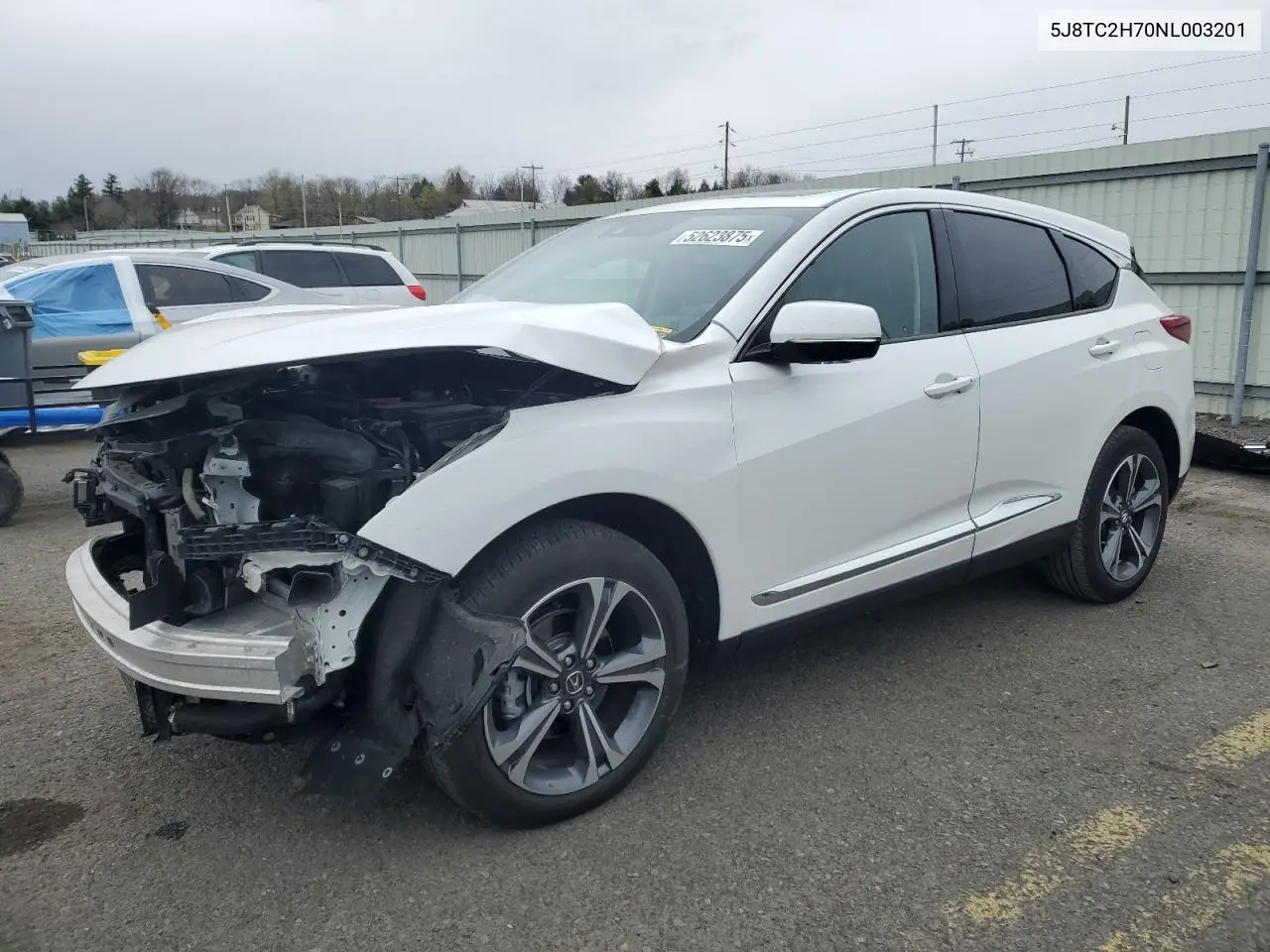 2022 Acura Rdx Advance VIN: 5J8TC2H70NL003201 Lot: 52623875