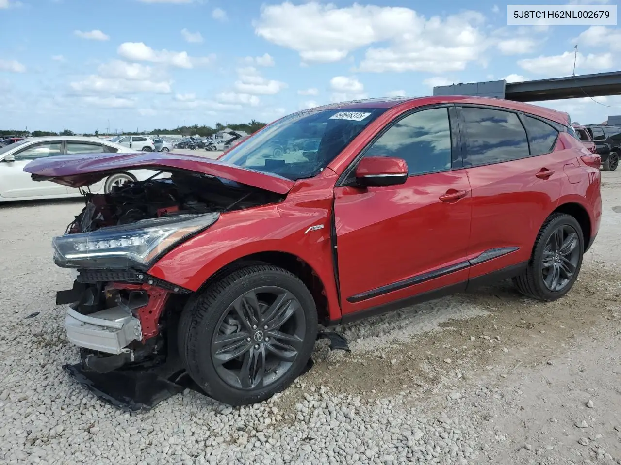 2022 Acura Rdx A-Spec VIN: 5J8TC1H62NL002679 Lot: 54648315
