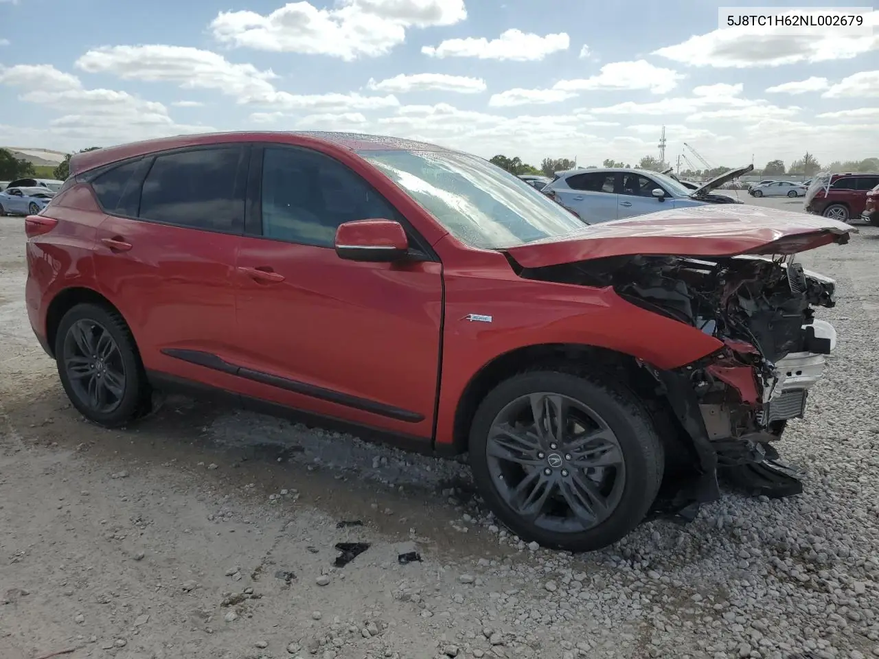 2022 Acura Rdx A-Spec VIN: 5J8TC1H62NL002679 Lot: 54648315