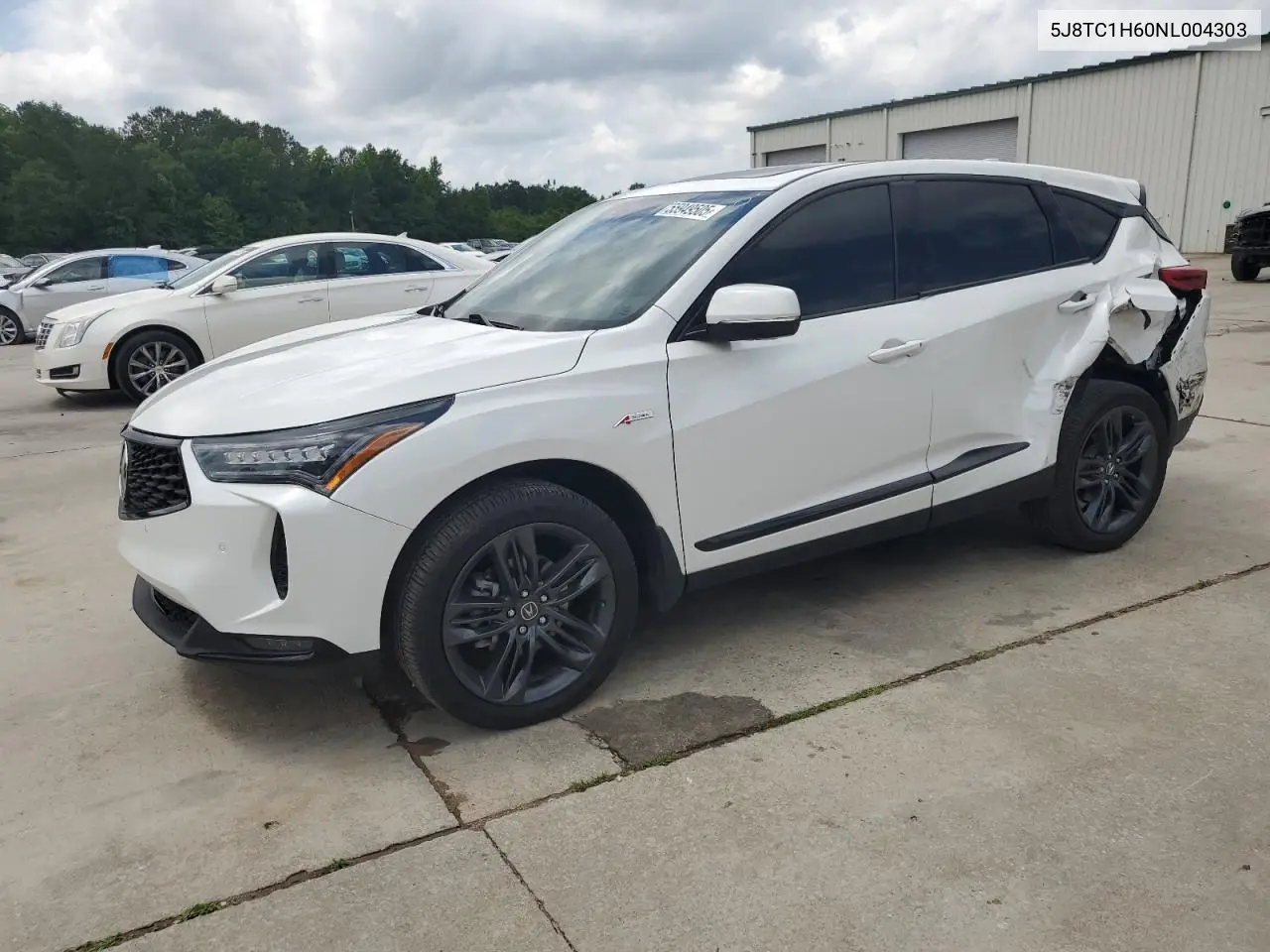 2022 Acura Rdx A-Spec VIN: 5J8TC1H60NL004303 Lot: 55949505