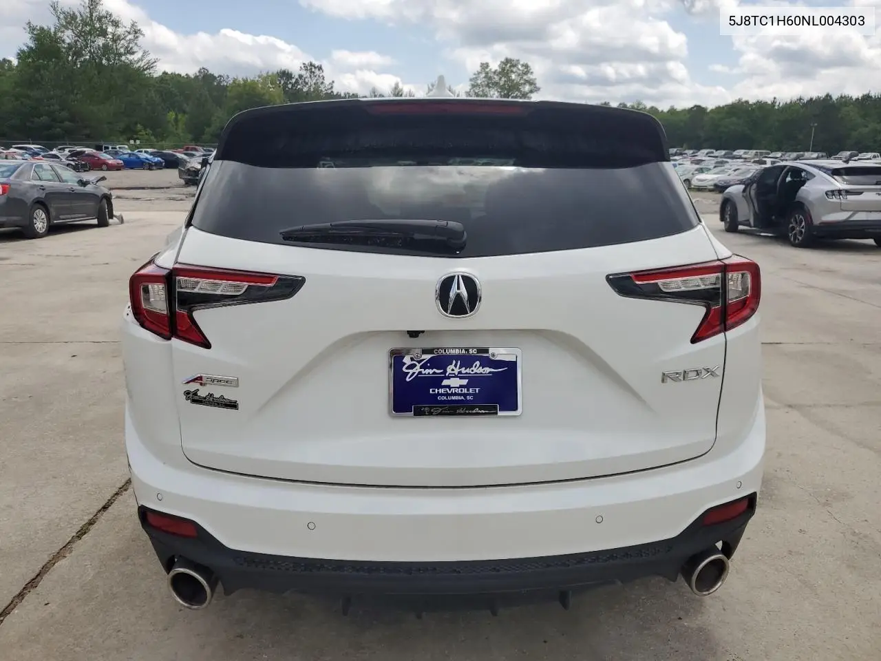 2022 Acura Rdx A-Spec VIN: 5J8TC1H60NL004303 Lot: 55949505