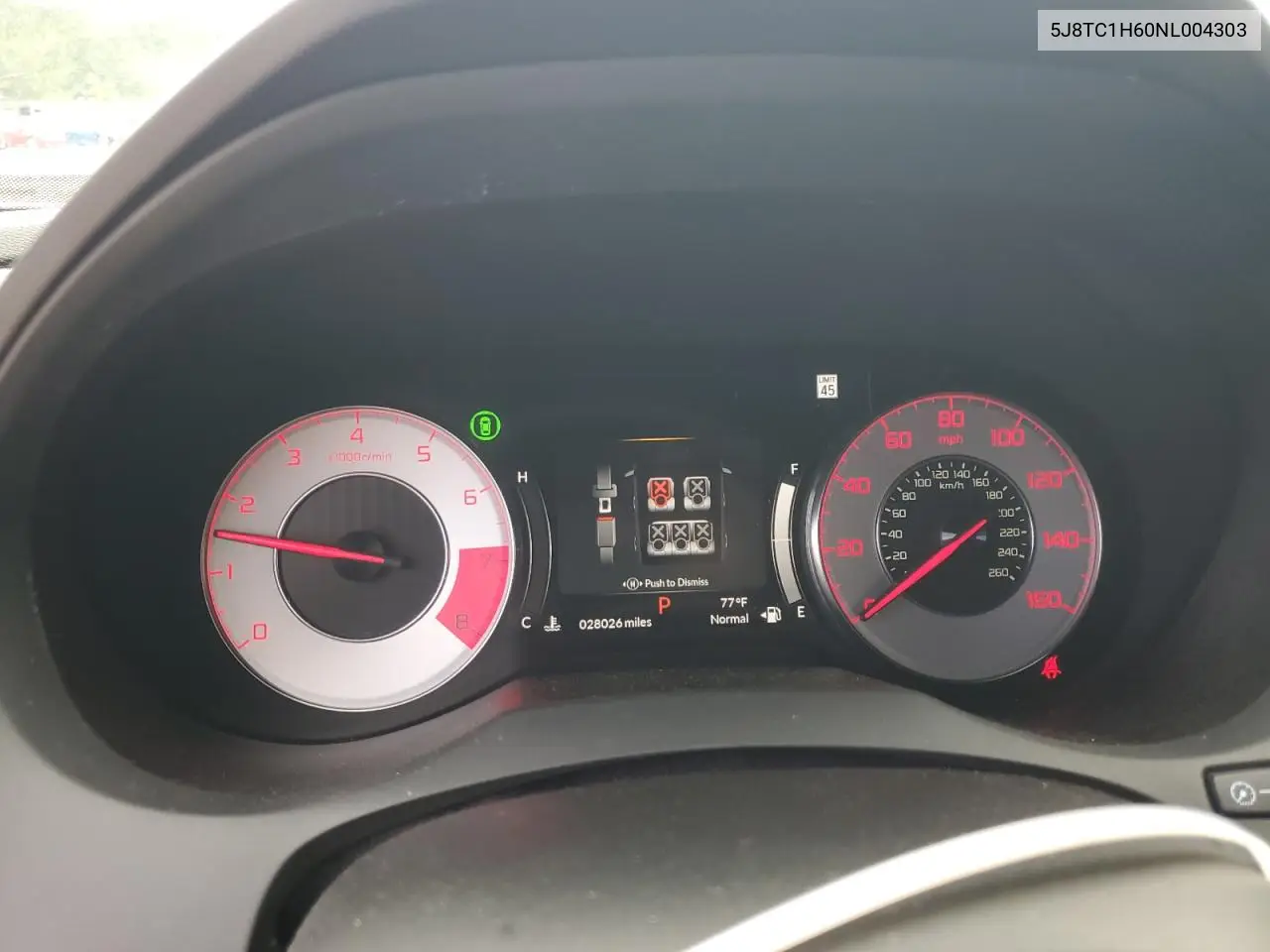 2022 Acura Rdx A-Spec VIN: 5J8TC1H60NL004303 Lot: 55949505