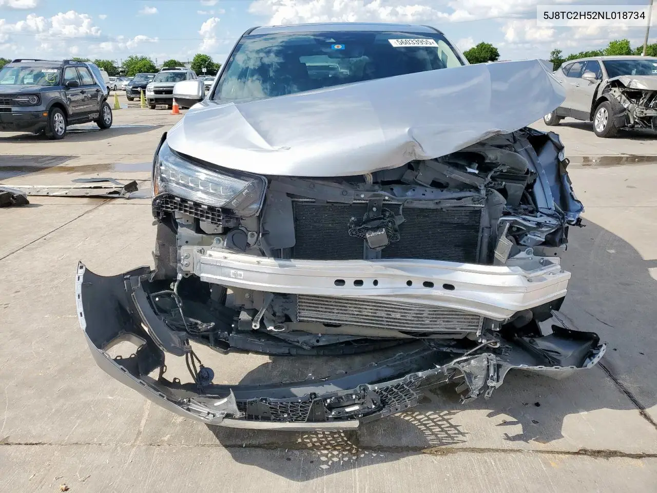 2022 Acura Rdx Technology VIN: 5J8TC2H52NL018734 Lot: 56033955