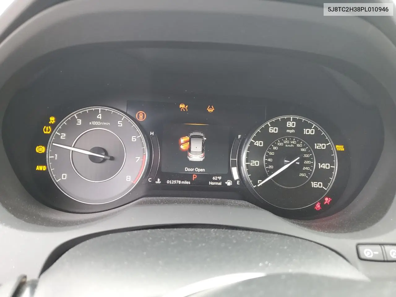 2023 Acura Rdx VIN: 5J8TC2H38PL010946 Lot: 57100755