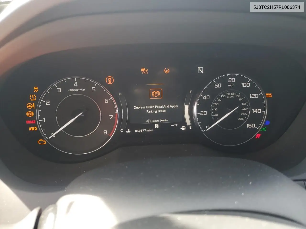 2024 Acura Rdx Technology VIN: 5J8TC2H57RL006374 Lot: 52610415