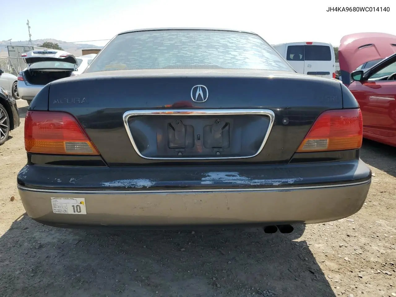 1998 Acura 3.5Rl Se VIN: JH4KA9680WC014140 Lot: 62190545
