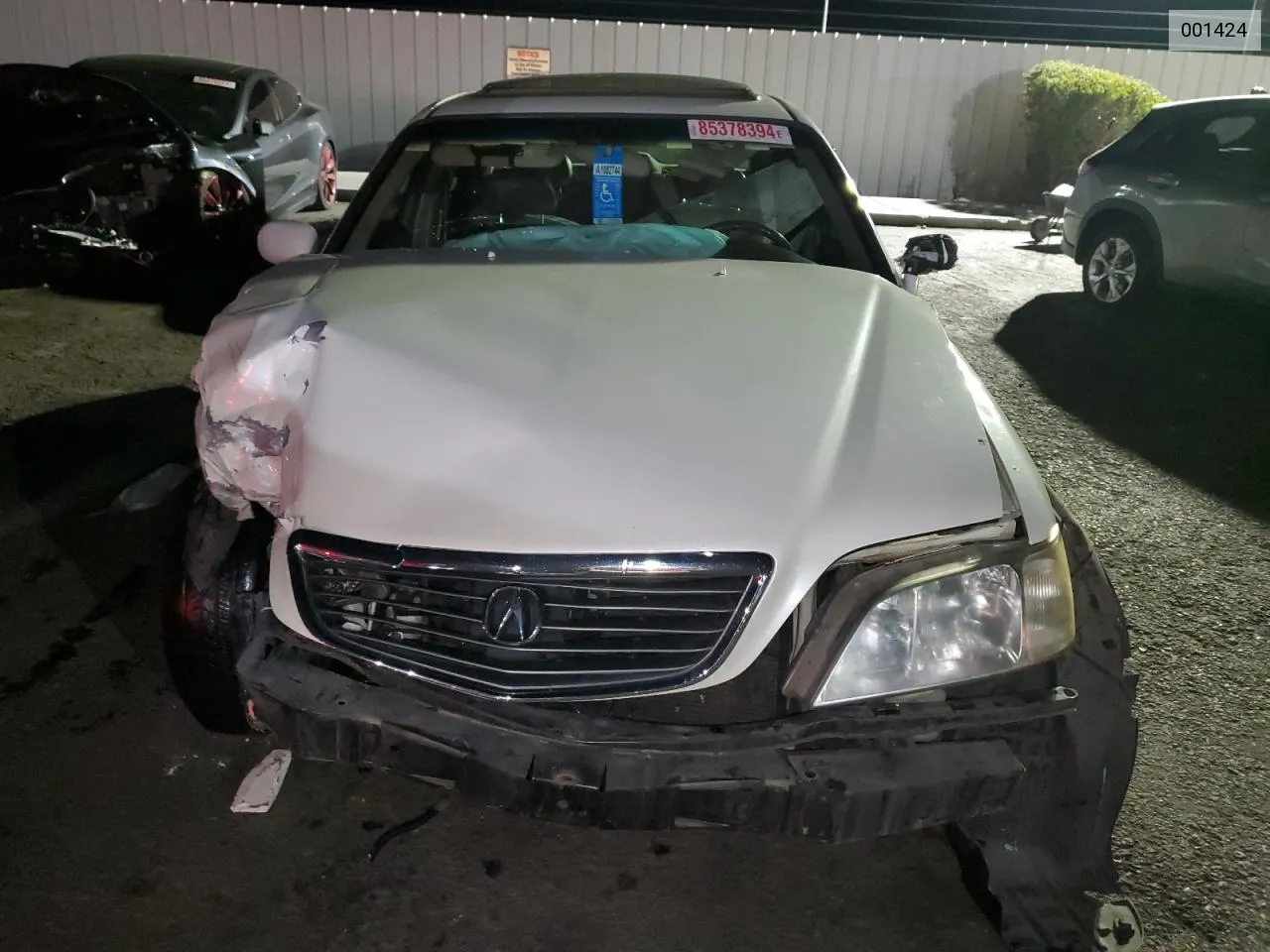 2001 Acura 3.5Rl VIN: 001424 Lot: 85378394