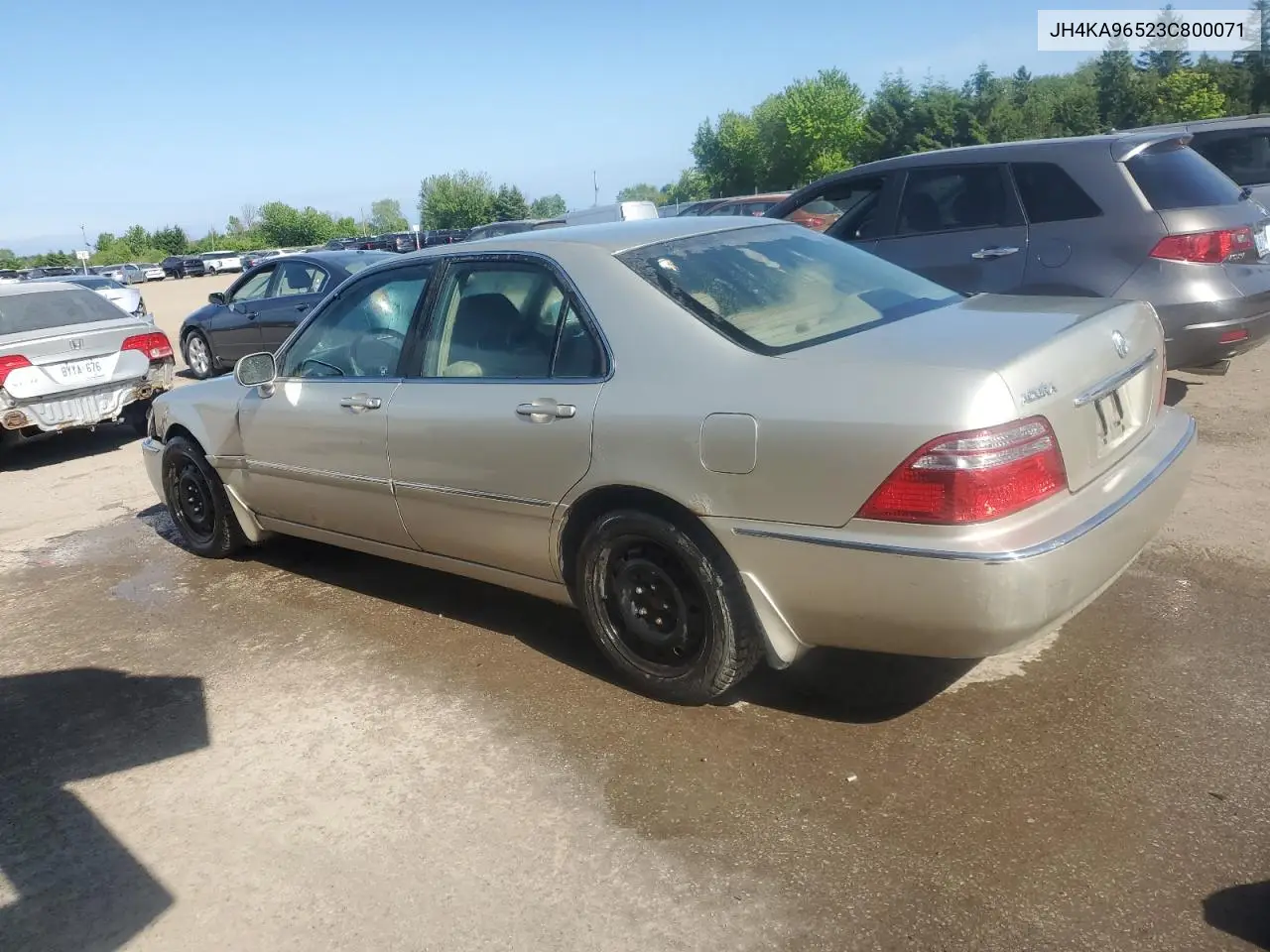 2003 Acura 3.5Rl VIN: JH4KA96523C800071 Lot: 60647395