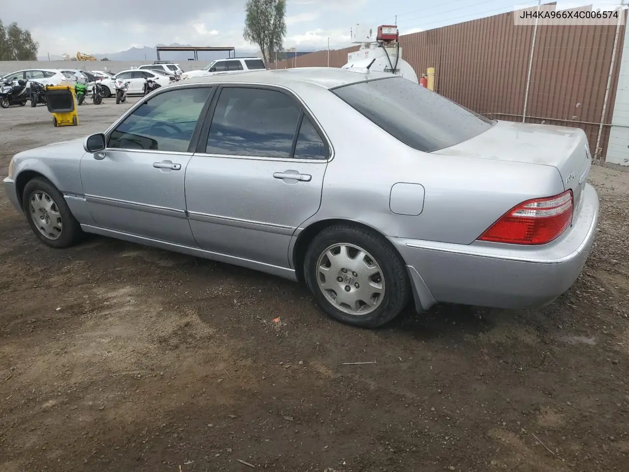 2004 Acura 3.5Rl VIN: JH4KA966X4C006574 Lot: 52045205