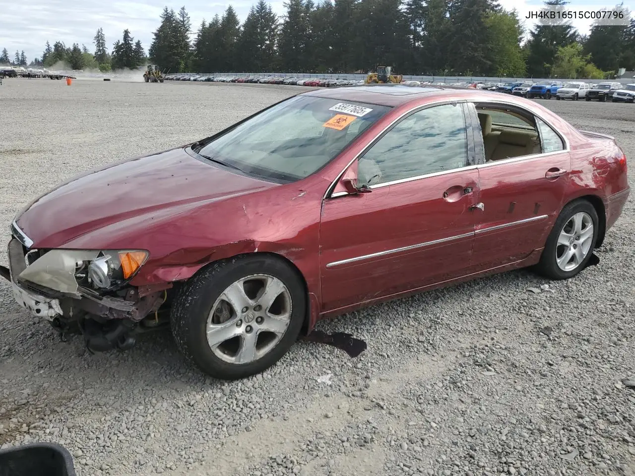 2005 Acura Rl VIN: JH4KB16515C007796 Lot: 55977605