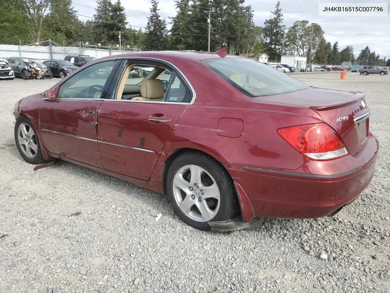2005 Acura Rl VIN: JH4KB16515C007796 Lot: 55977605
