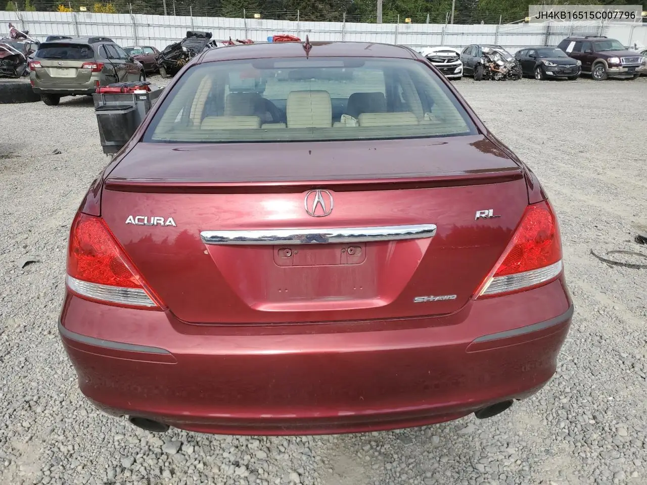 2005 Acura Rl VIN: JH4KB16515C007796 Lot: 55977605