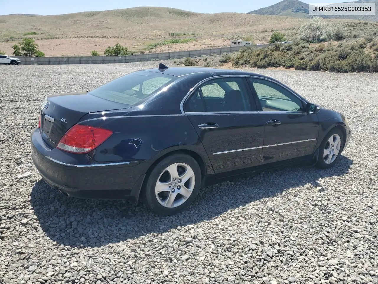 2005 Acura Rl VIN: JH4KB16525C003353 Lot: 61228265