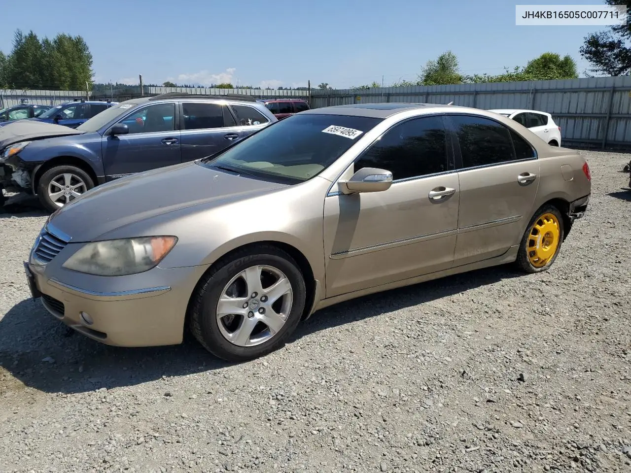 2005 Acura Rl VIN: JH4KB16505C007711 Lot: 65974095