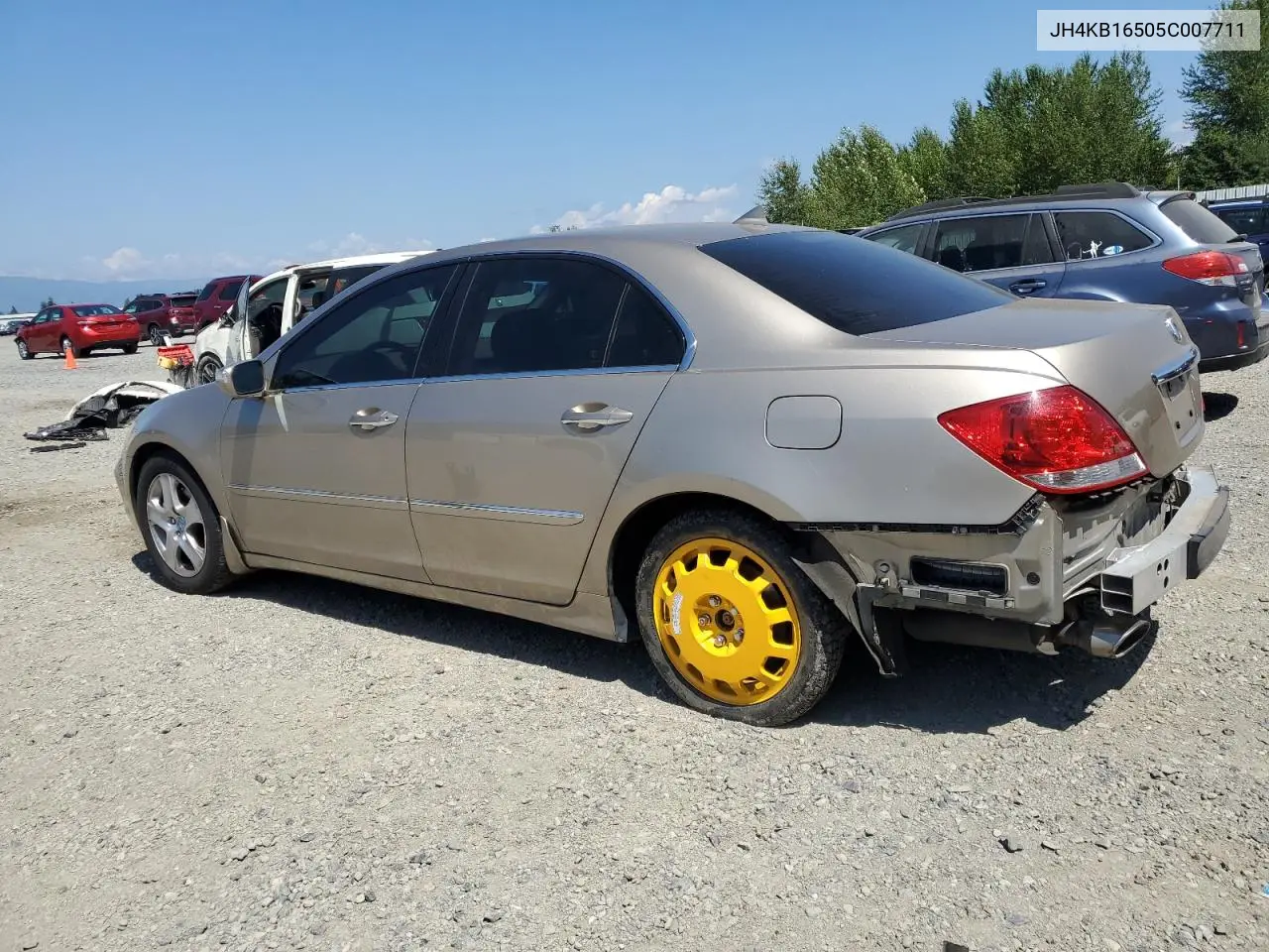 2005 Acura Rl VIN: JH4KB16505C007711 Lot: 65974095
