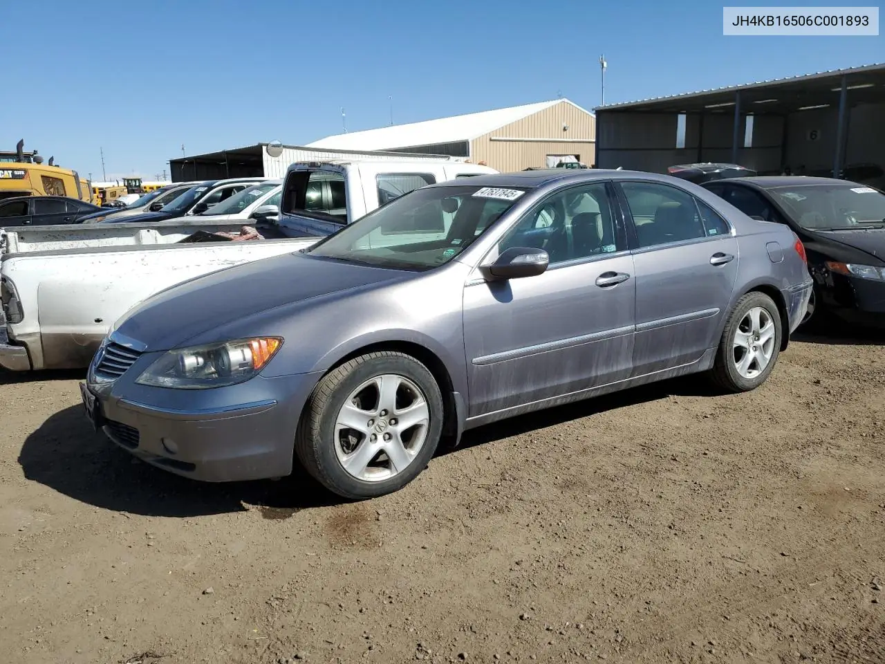 2006 Acura Rl VIN: JH4KB16506C001893 Lot: 47637845