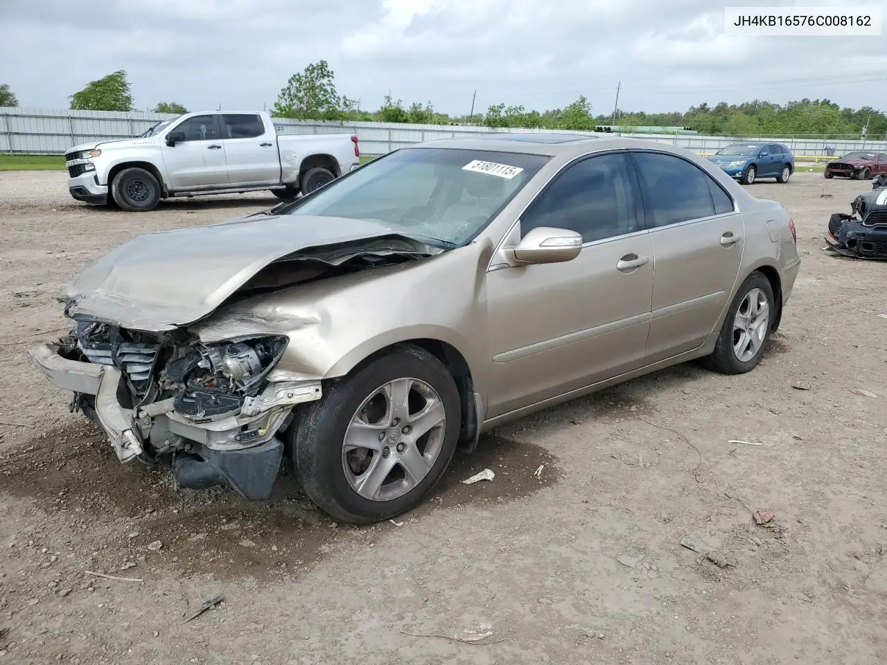 2006 Acura Rl VIN: JH4KB16576C008162 Lot: 51801115