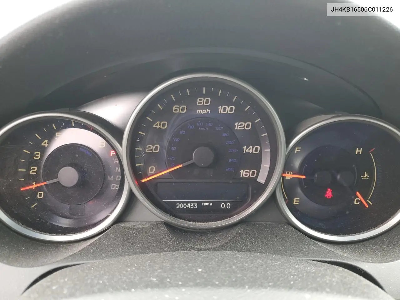 2006 Acura Rl VIN: JH4KB16506C011226 Lot: 53918385