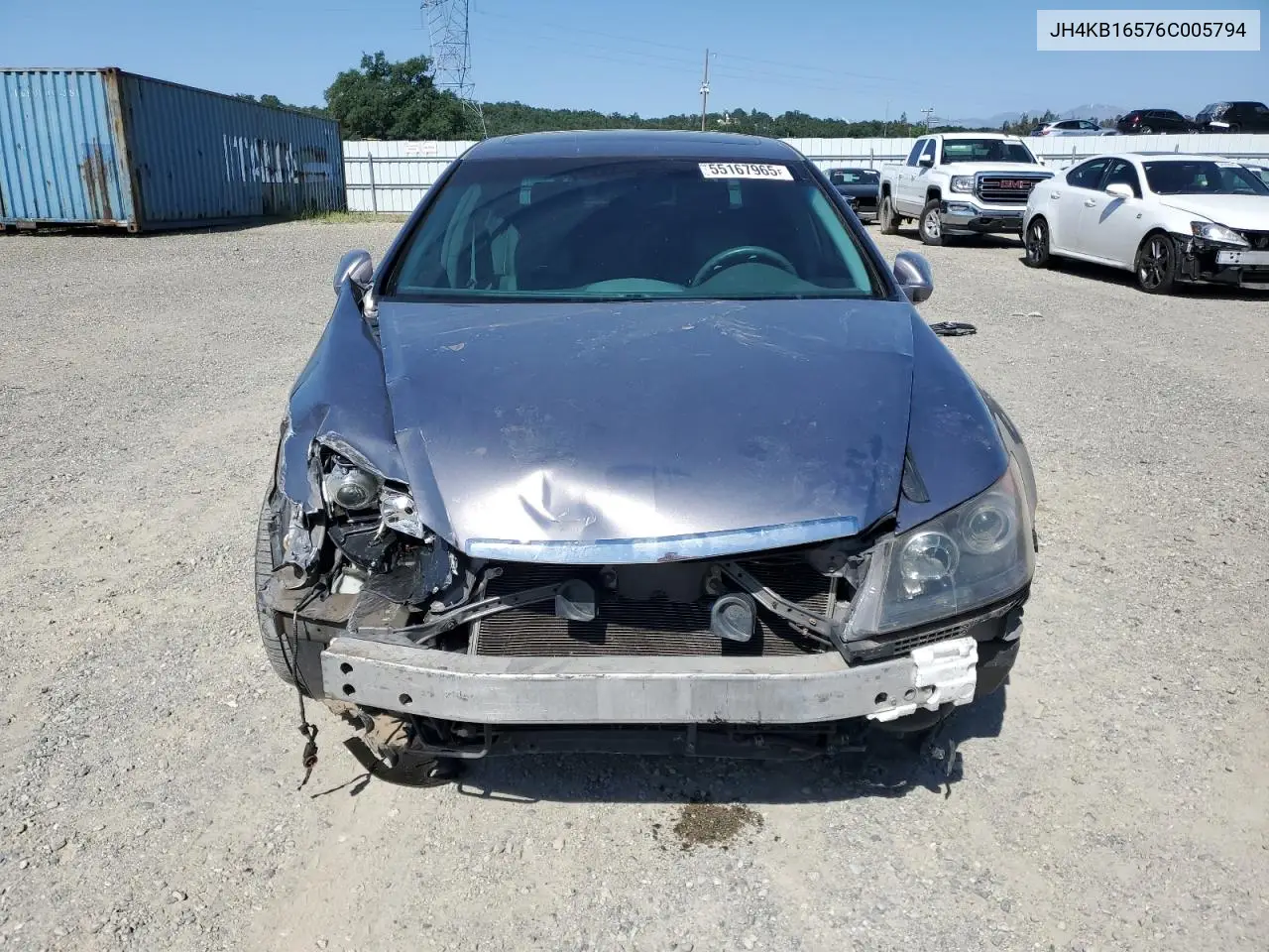 2006 Acura Rl VIN: JH4KB16576C005794 Lot: 55167965