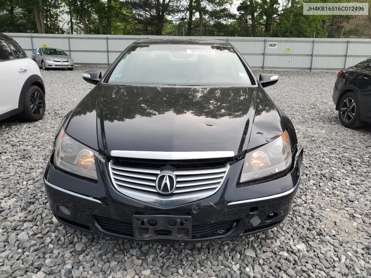 2006 Acura Rl VIN: JH4KB16516C012496 Lot: 58131575