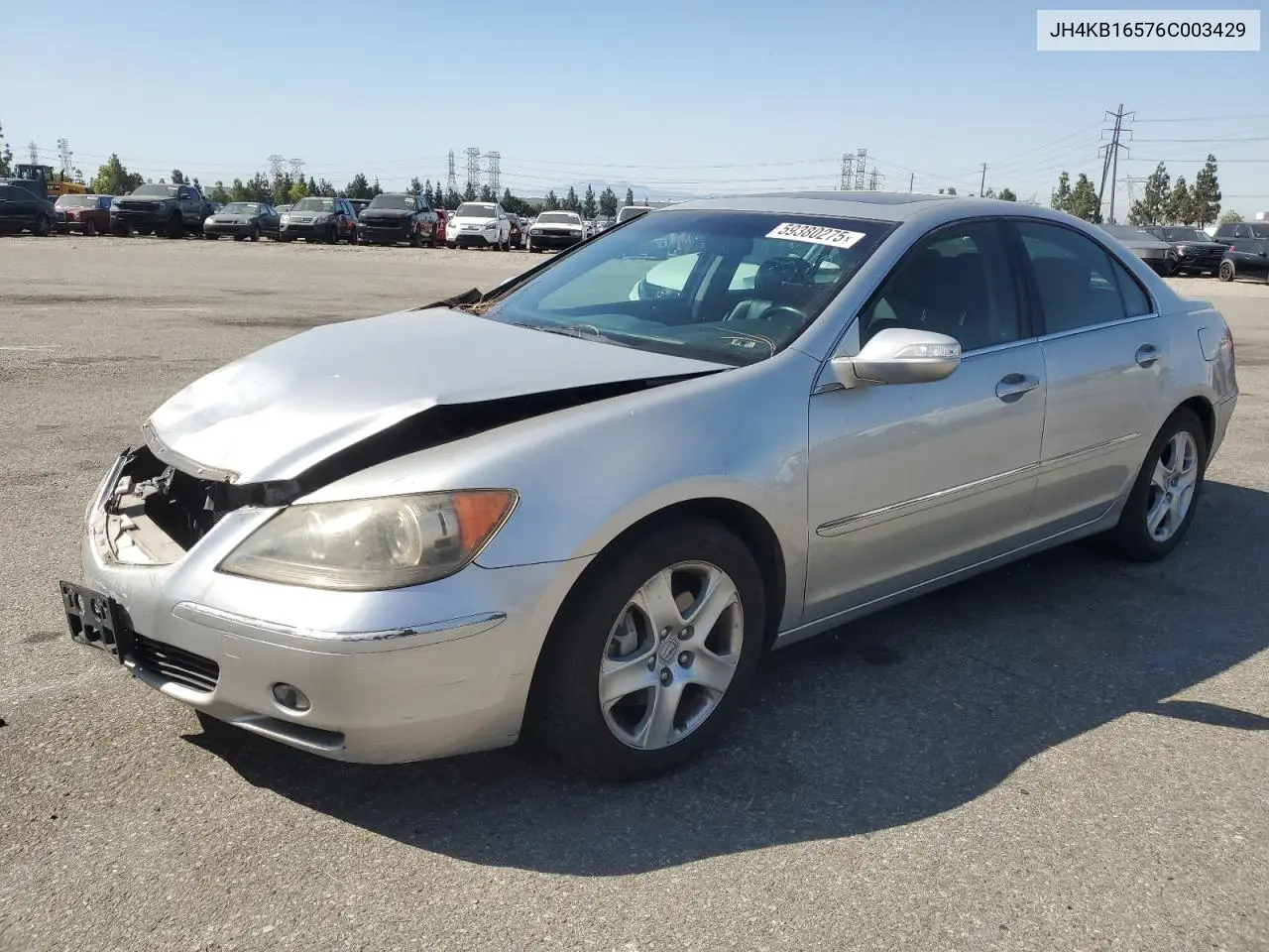 2006 Acura Rl VIN: JH4KB16576C003429 Lot: 59380275