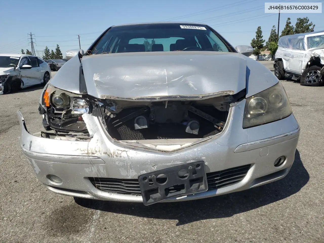 2006 Acura Rl VIN: JH4KB16576C003429 Lot: 59380275