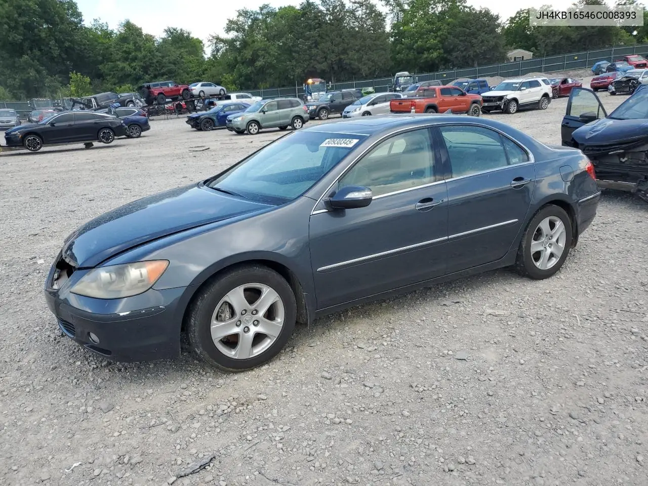 2006 Acura Rl VIN: JH4KB16546C008393 Lot: 60930345