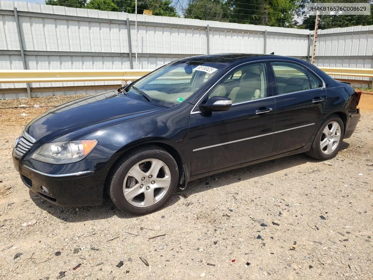 2006 Acura Rl VIN: JH4KB16576C008629 Lot: 65180525