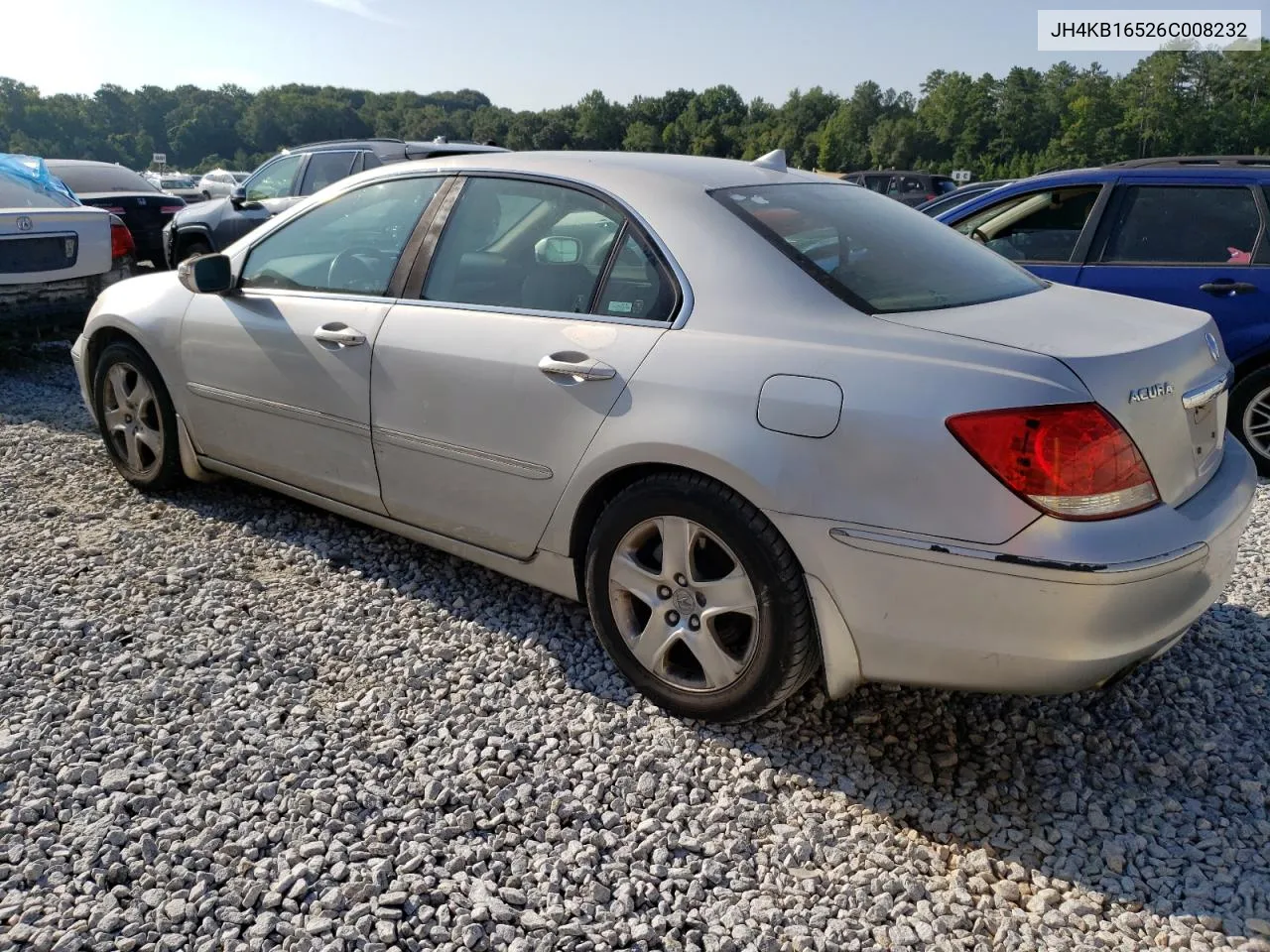 2006 Acura Rl VIN: JH4KB16526C008232 Lot: 66275704