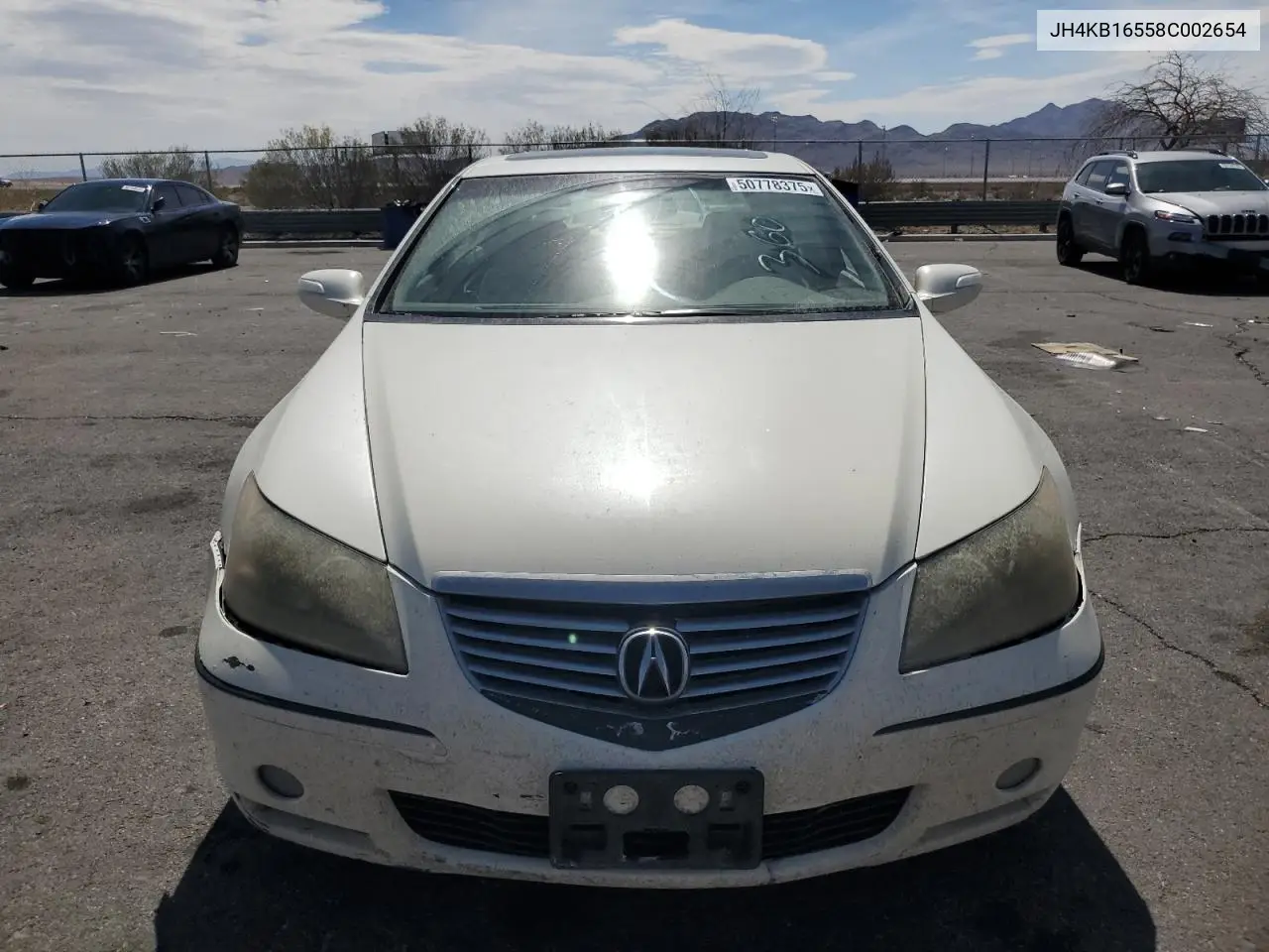 2008 Acura Rl VIN: JH4KB16558C002654 Lot: 50778375