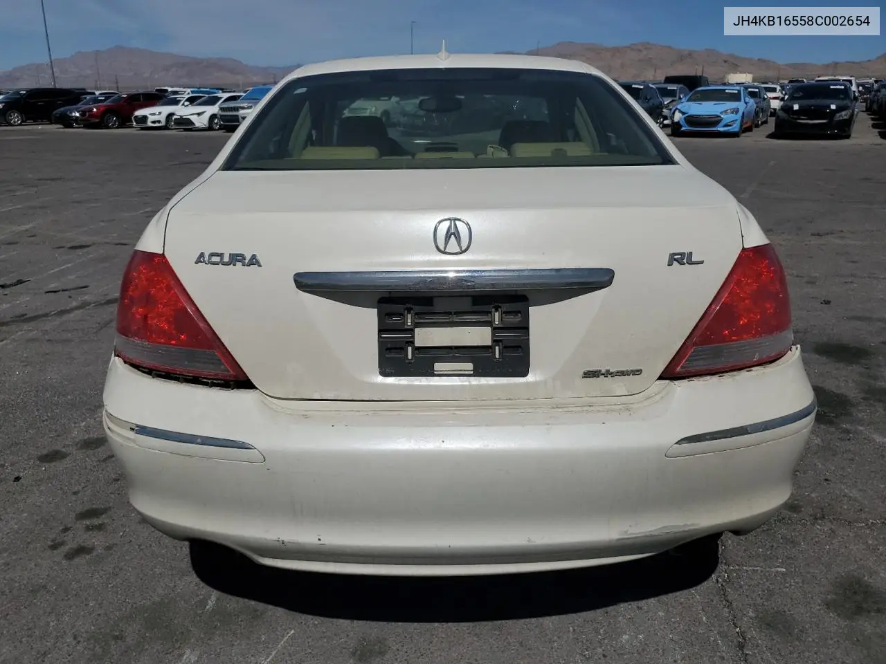 2008 Acura Rl VIN: JH4KB16558C002654 Lot: 50778375