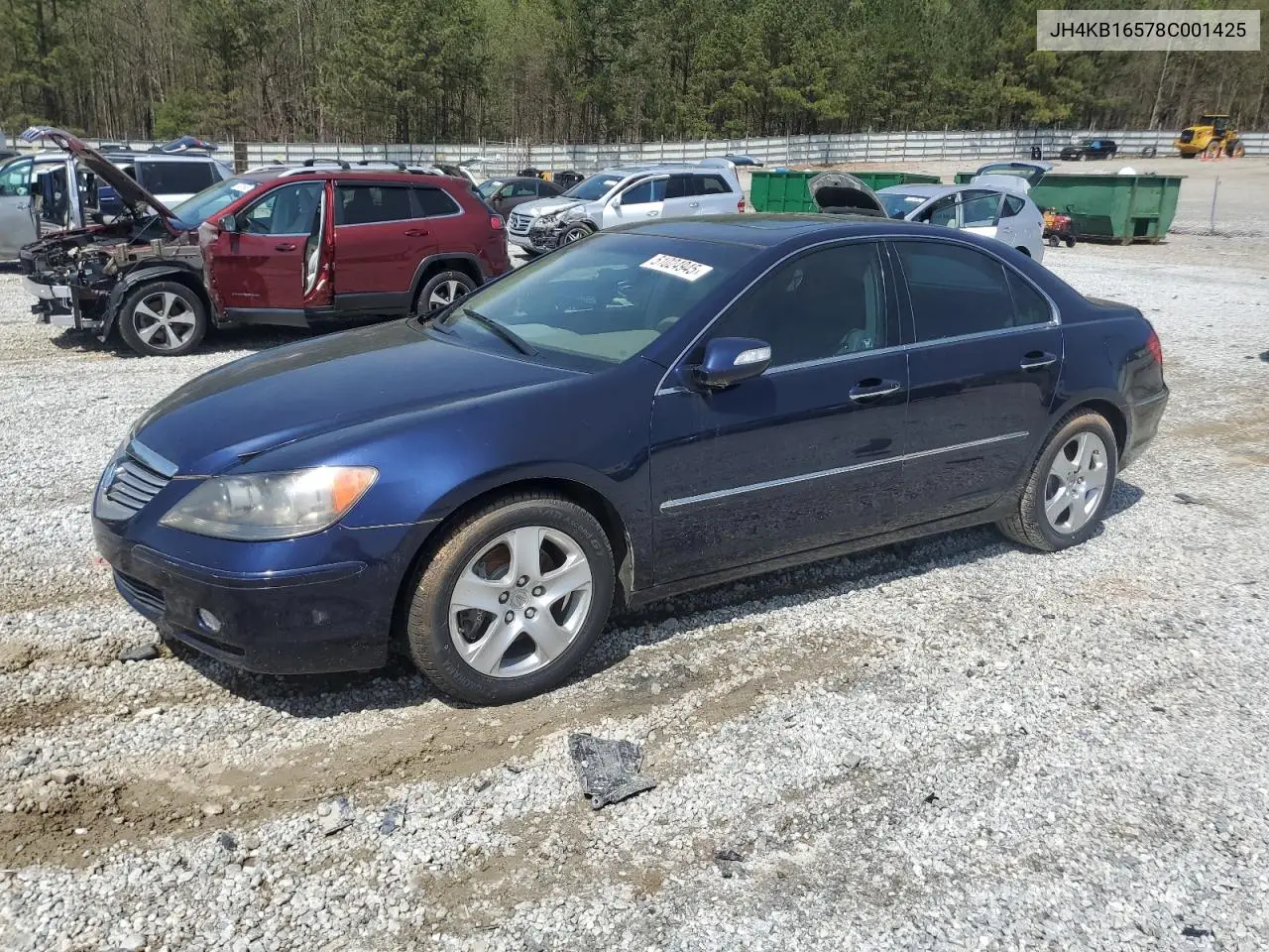 2008 Acura Rl VIN: JH4KB16578C001425 Lot: 51024945