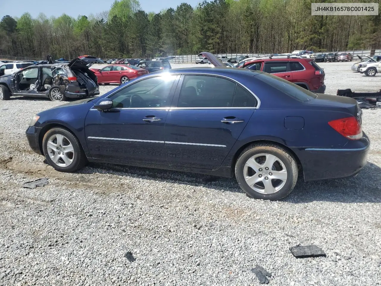 2008 Acura Rl VIN: JH4KB16578C001425 Lot: 51024945