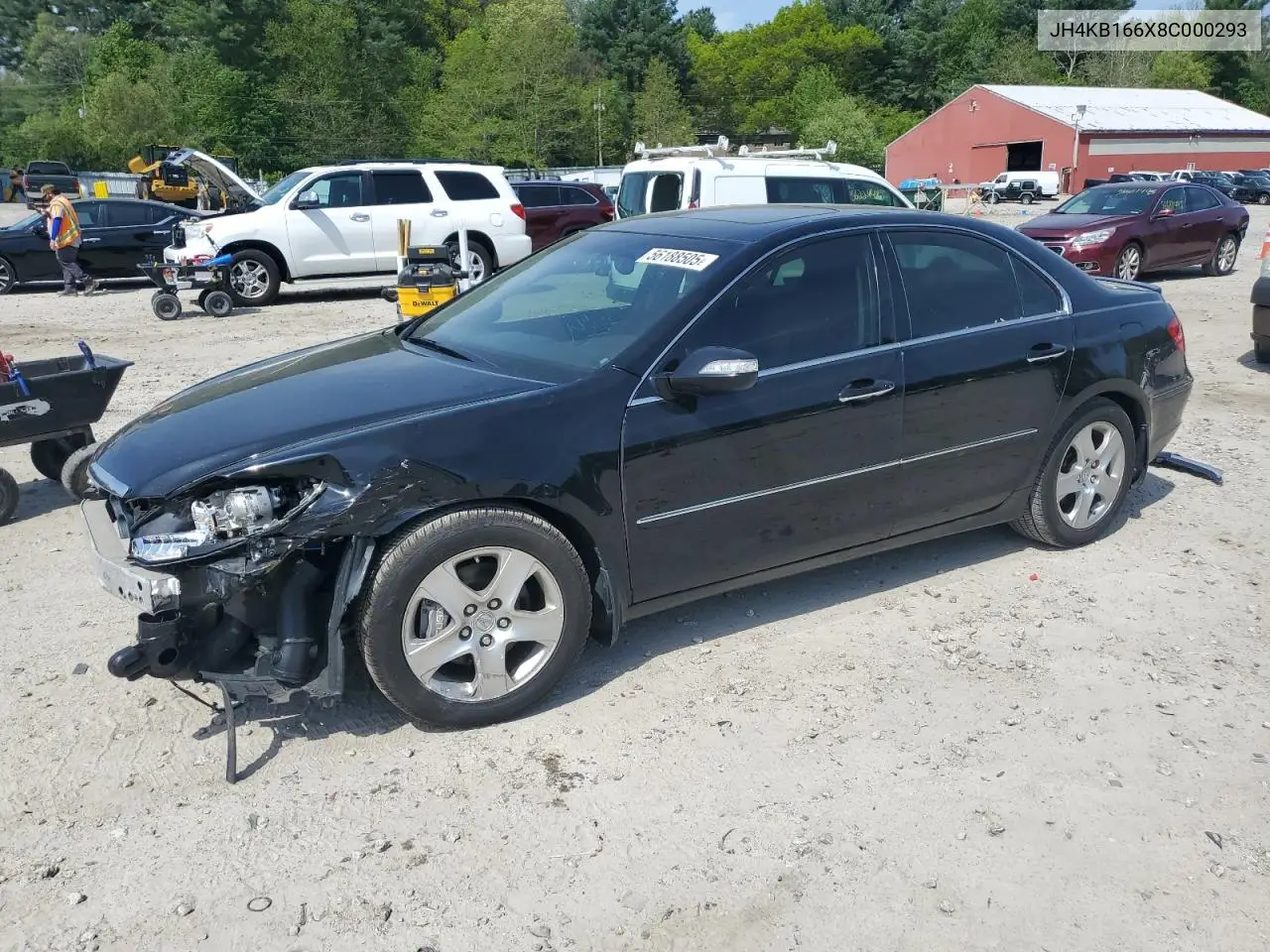 2008 Acura Rl VIN: JH4KB166X8C000293 Lot: 56188505