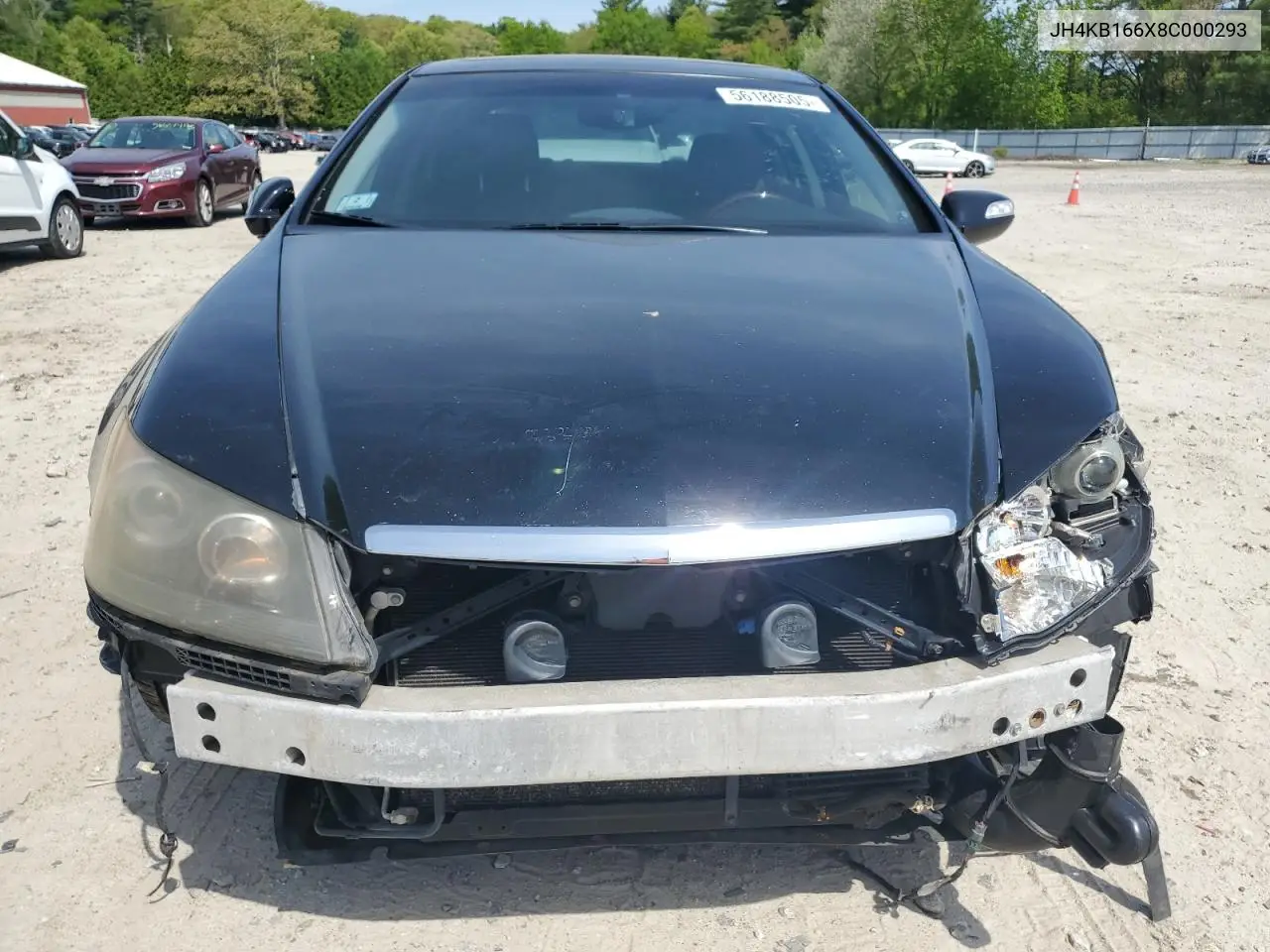 2008 Acura Rl VIN: JH4KB166X8C000293 Lot: 56188505