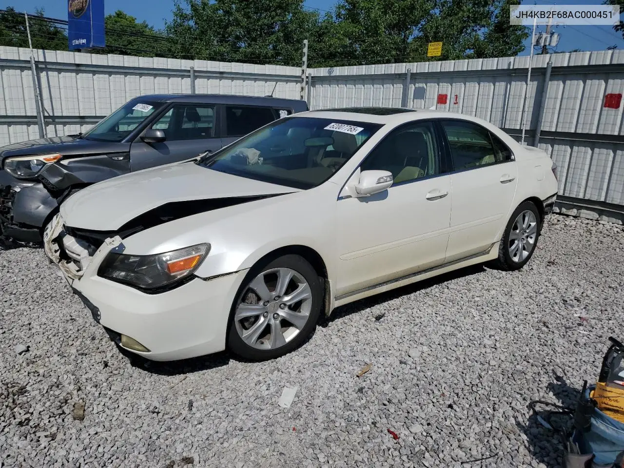2010 Acura Rl VIN: JH4KB2F68AC000451 Lot: 62007765