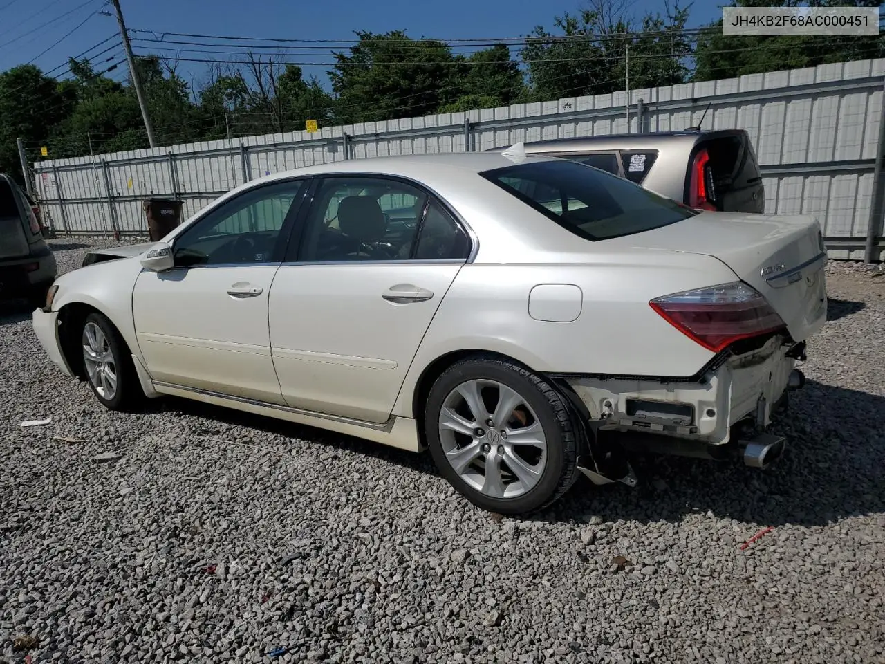 2010 Acura Rl VIN: JH4KB2F68AC000451 Lot: 62007765