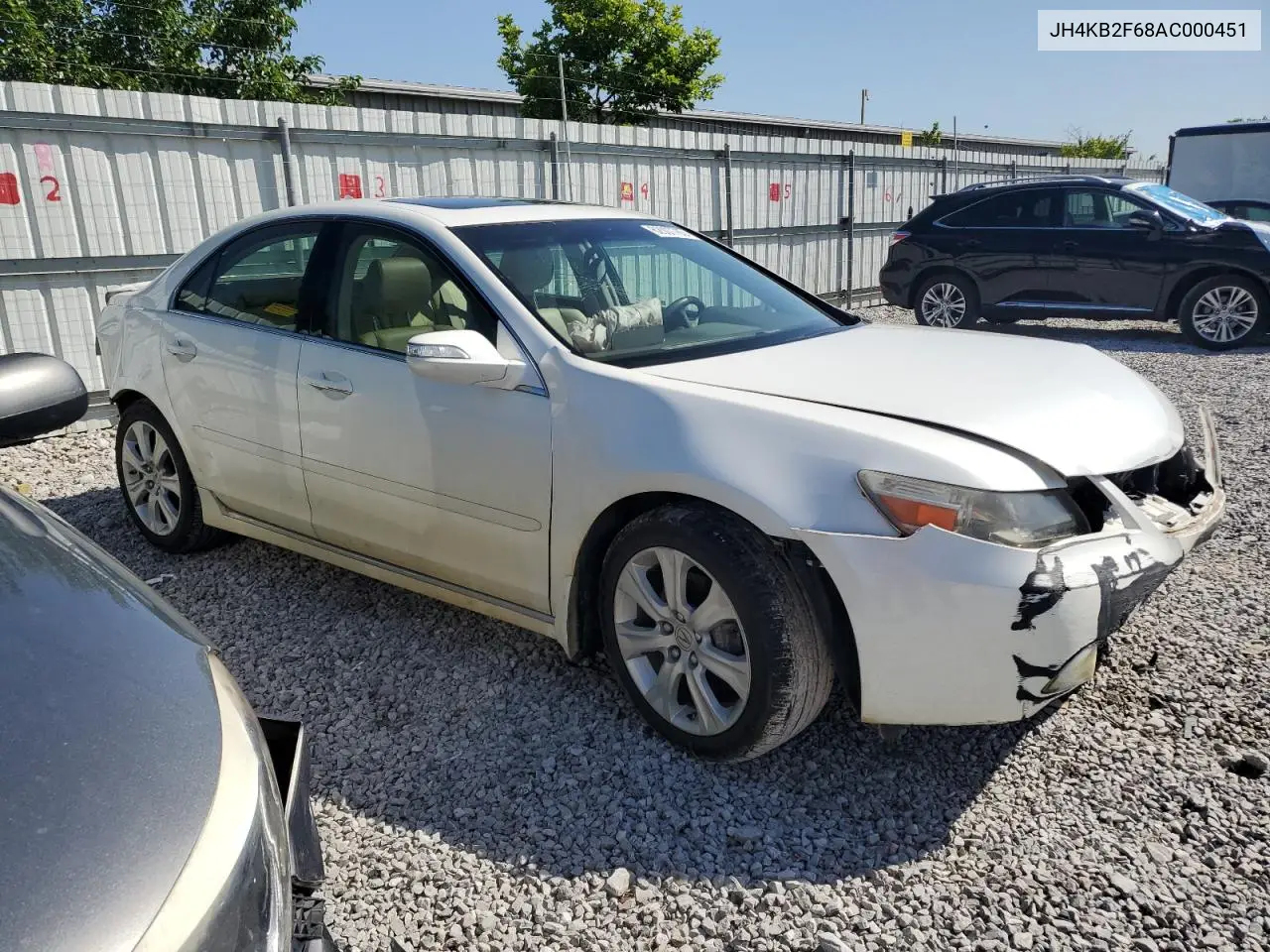 2010 Acura Rl VIN: JH4KB2F68AC000451 Lot: 62007765