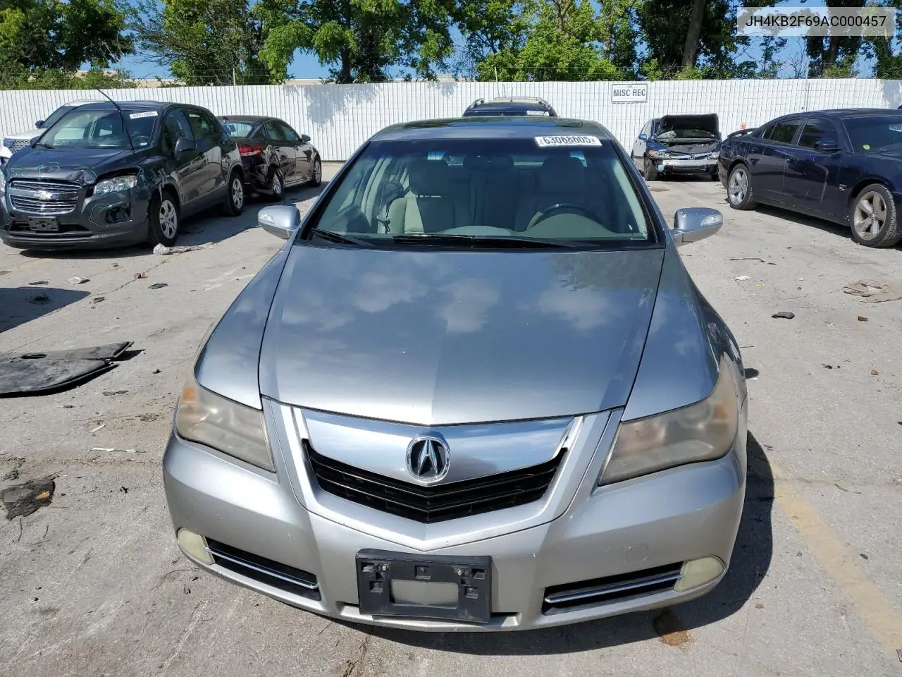 2010 Acura Rl VIN: JH4KB2F69AC000457 Lot: 63068605