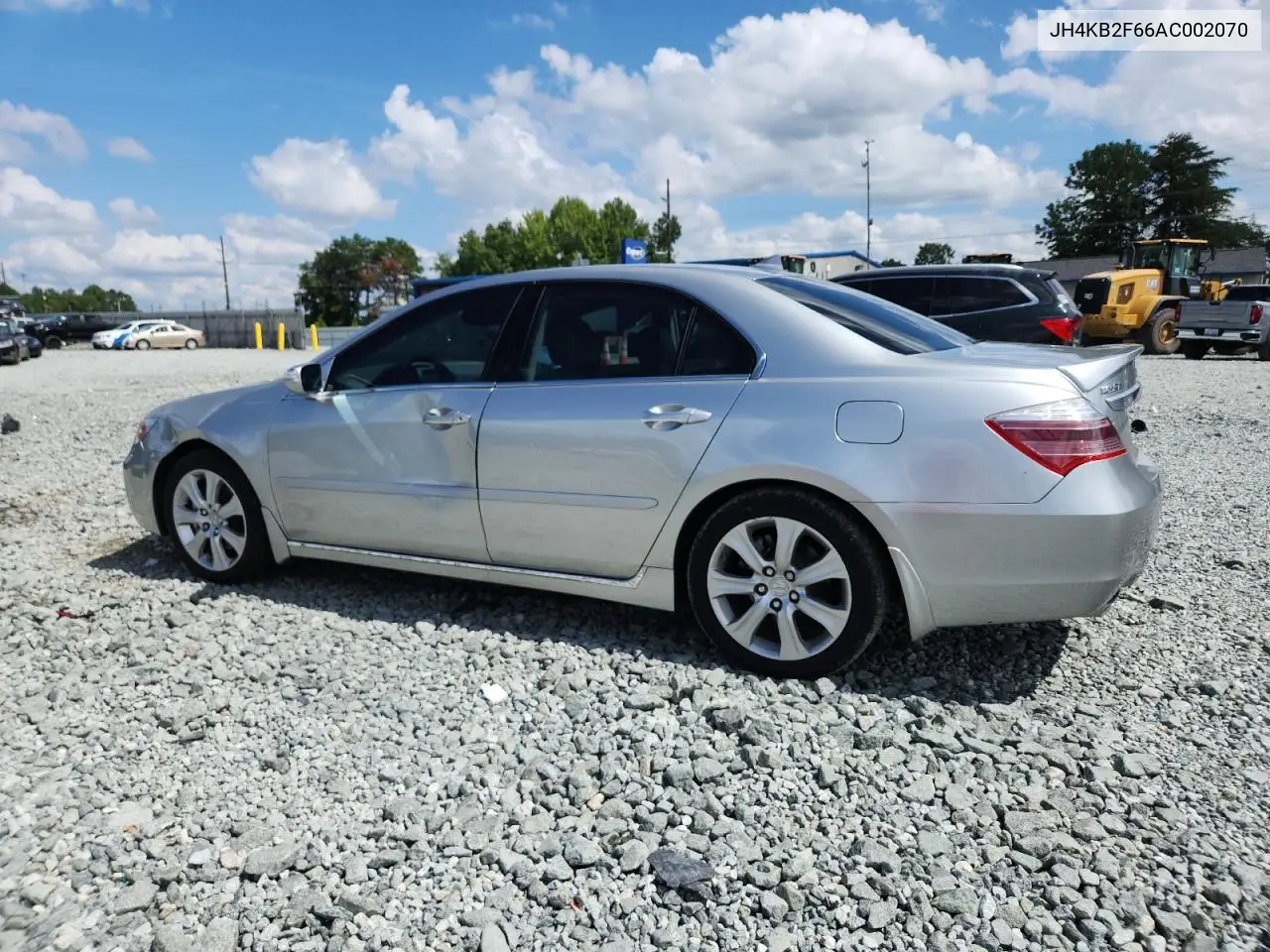 2010 Acura Rl VIN: JH4KB2F66AC002070 Lot: 65121115