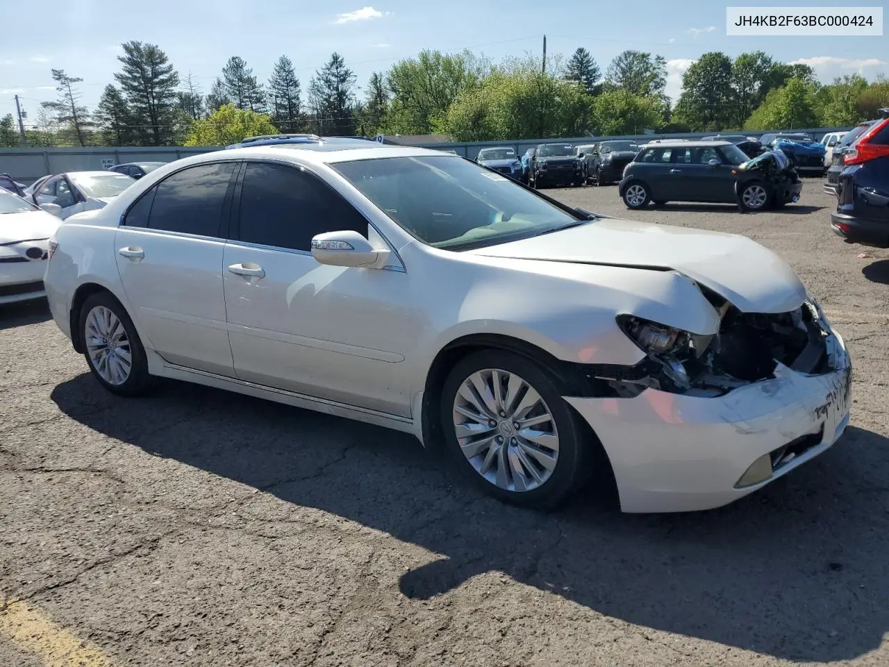 2011 Acura Rl VIN: JH4KB2F63BC000424 Lot: 55587975