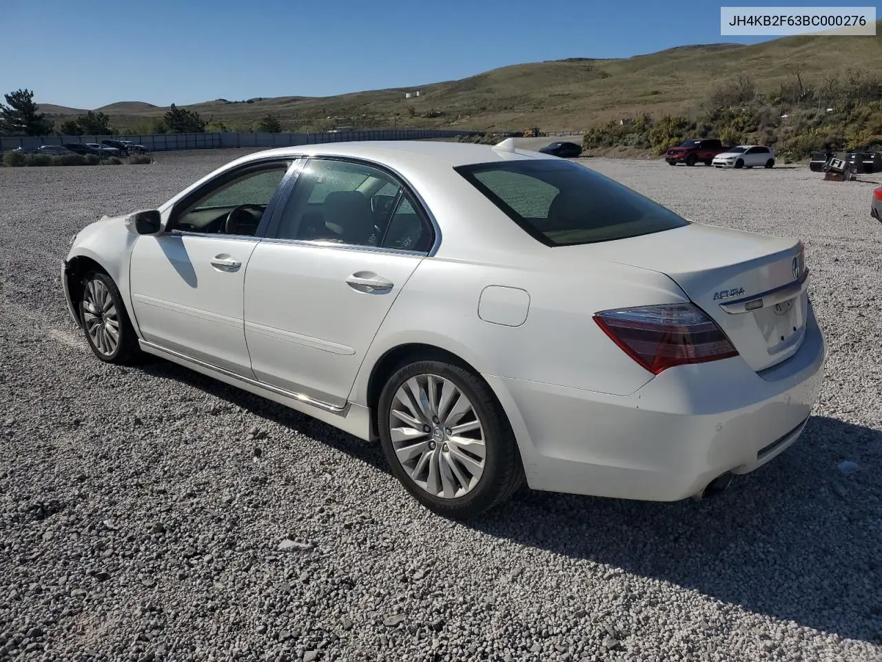 2011 Acura Rl VIN: JH4KB2F63BC000276 Lot: 55860465