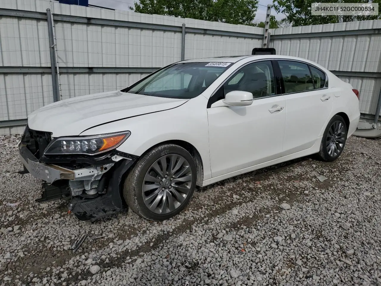 2016 Acura Rlx Tech VIN: JH4KC1F52GC000534 Lot: 55469615