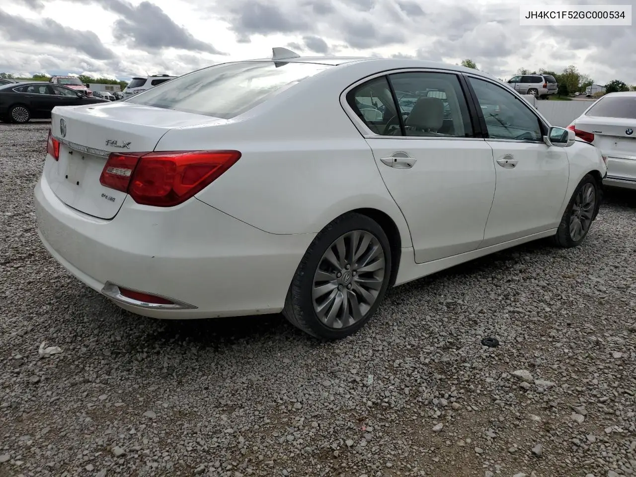 2016 Acura Rlx Tech VIN: JH4KC1F52GC000534 Lot: 55469615