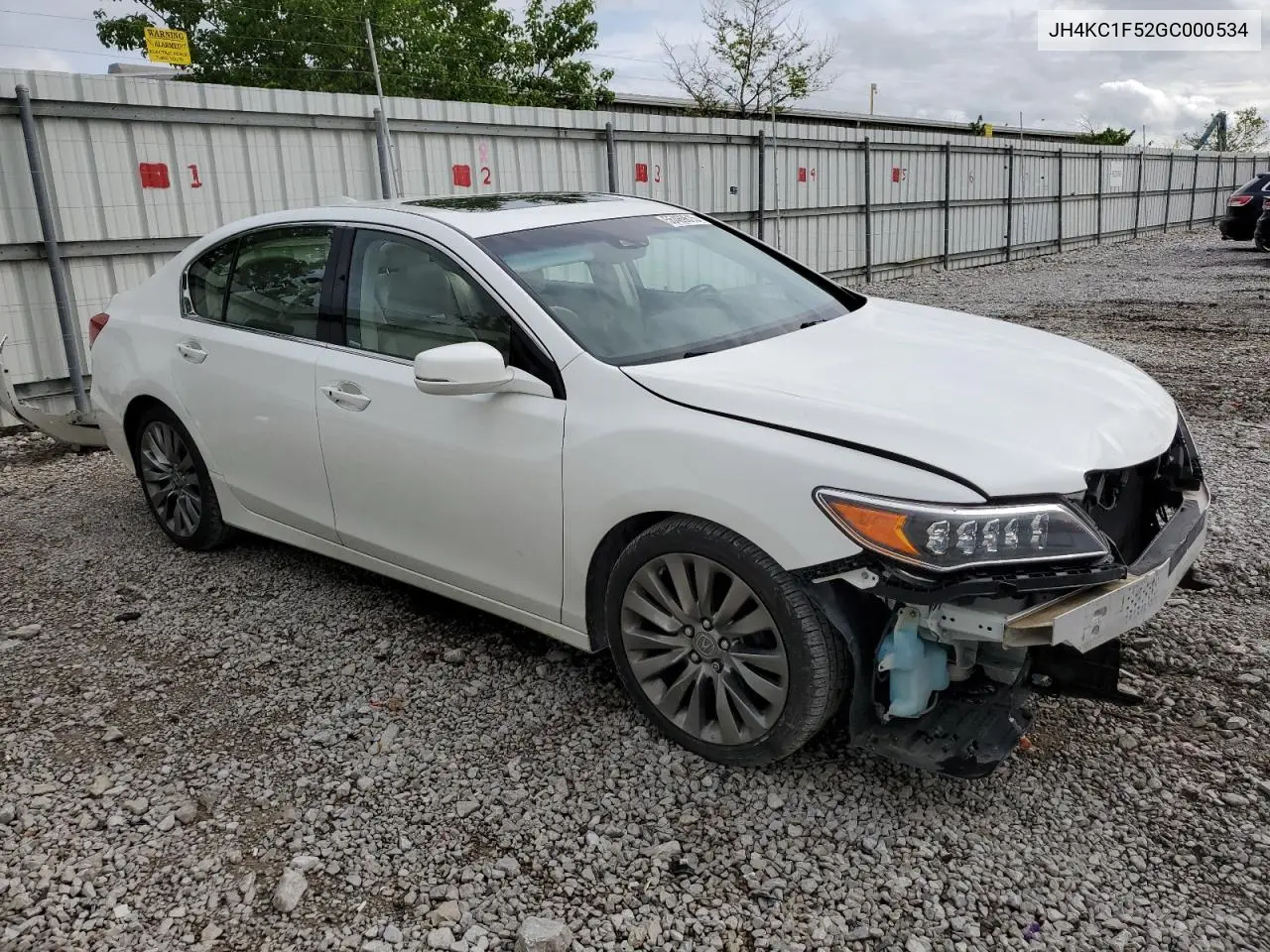2016 Acura Rlx Tech VIN: JH4KC1F52GC000534 Lot: 55469615