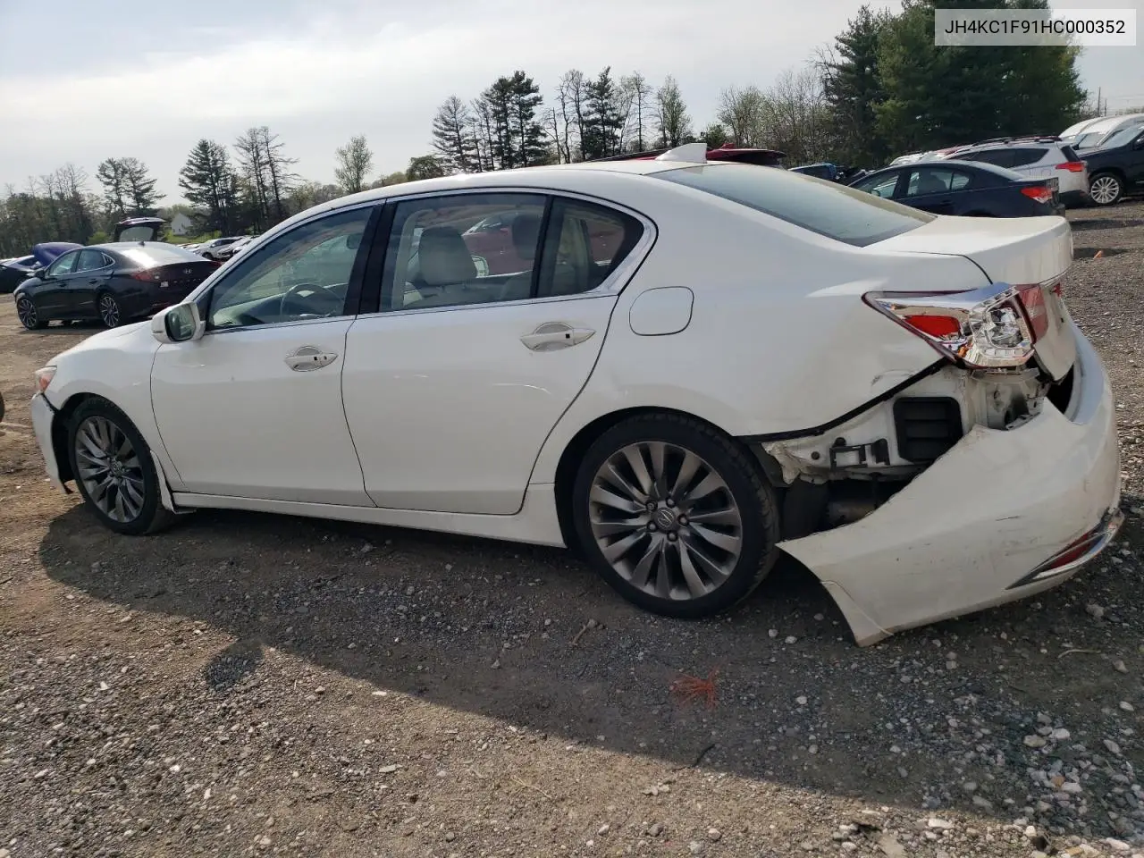 2017 Acura Rlx Advance VIN: JH4KC1F91HC000352 Lot: 53815465