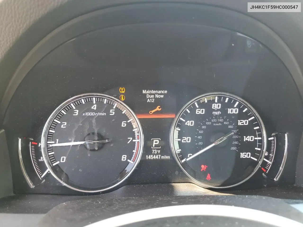 2017 Acura Rlx Tech VIN: JH4KC1F59HC000547 Lot: 60140905
