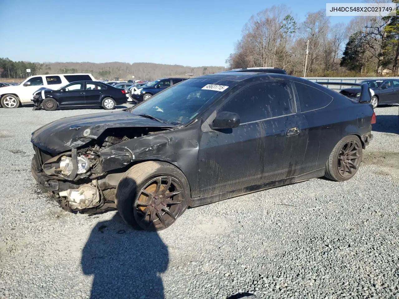 2002 Acura Rsx VIN: JH4DC548X2C021749 Lot: 49631715
