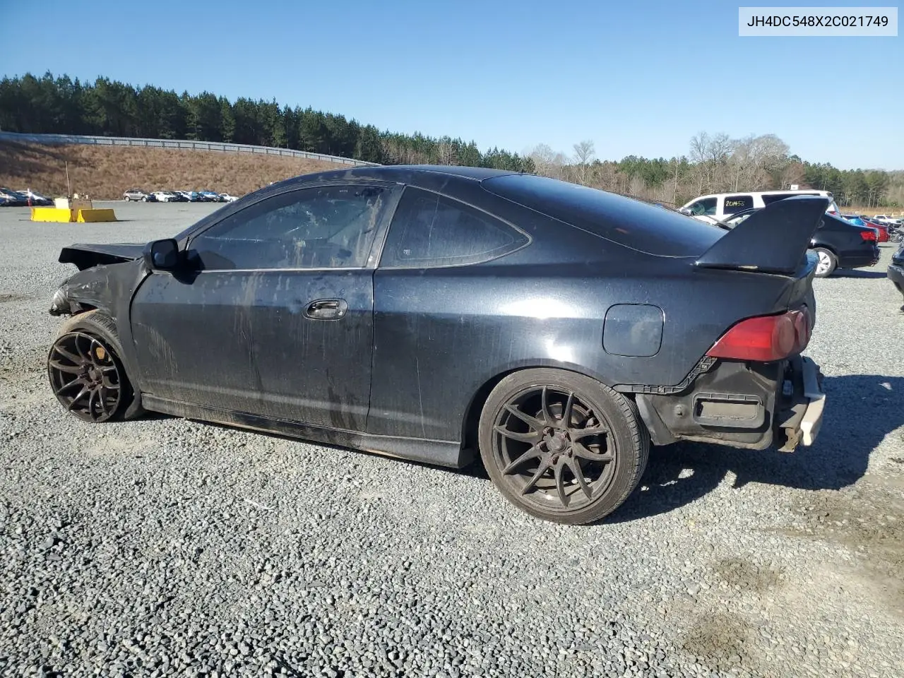2002 Acura Rsx VIN: JH4DC548X2C021749 Lot: 49631715